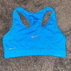 Blue Nike sports bra